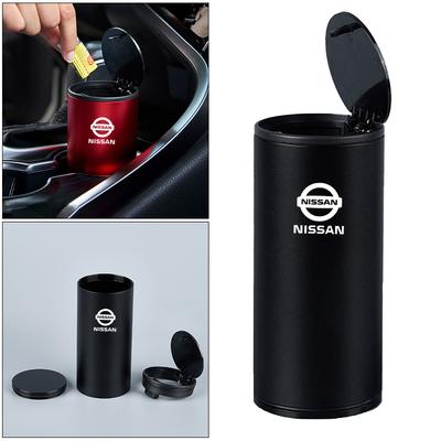 Alloy Car Trash Can Organizer Storage Bag Garbage Bin Ashtray For Juke Qashqai J10 Pulsar Sentra Altima Nismo Accessories