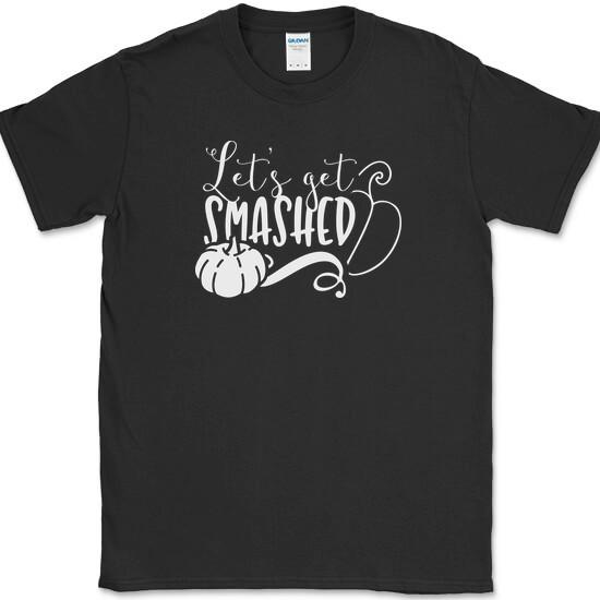

Lets Get Smashed T-Shirt Funny Holiday Thanksgiving Pumpkin Tee 4XL