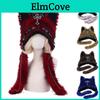 Plush Cat Ears Hat For Winter Warmth With Foldable Design For Punk Style Enthusiasts