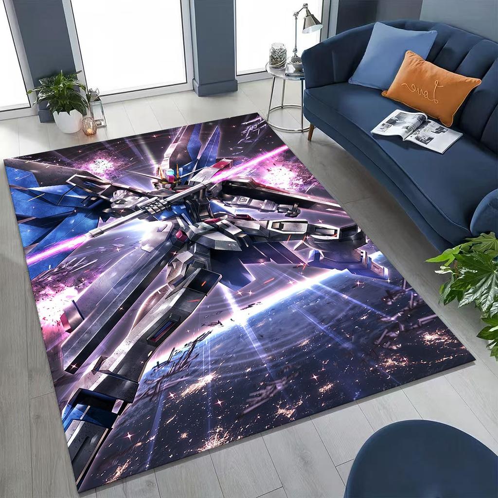 Tappeto Robot Cartoon Gundam Retrò Stile 27 per Camera da Letto Soggiorno Divano Casa Zerbino Decorazione, Tappetino Pavimento Grande Antiscivolo per Bambini Regalo