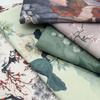 0.5m/1m/2m Encrypted Cotton Linen Retro Chinese Ink Style Fabric For Decorative Cloth Tablecloths Curtains Handmade DIY Fabric