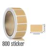 1Roll Kraft Paperblank Can Write Name Self-Adhesive Sealing Gift Stickers Home Packaging Seal Labels Rectangle