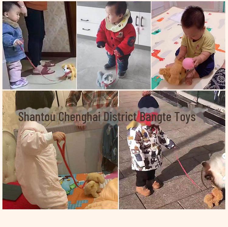 Interactive Plush Puppy: Walking, Barking, Nodding, and Tail-Wagging Toy for Kids