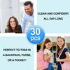 5-in-1 Portable Toothbrush with Tongue Cleaner & Double Toothpick (30-Pack)
