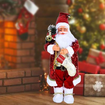 Figures Desktop Decoration Plush Doll Table Decorations Standing Santa Figure