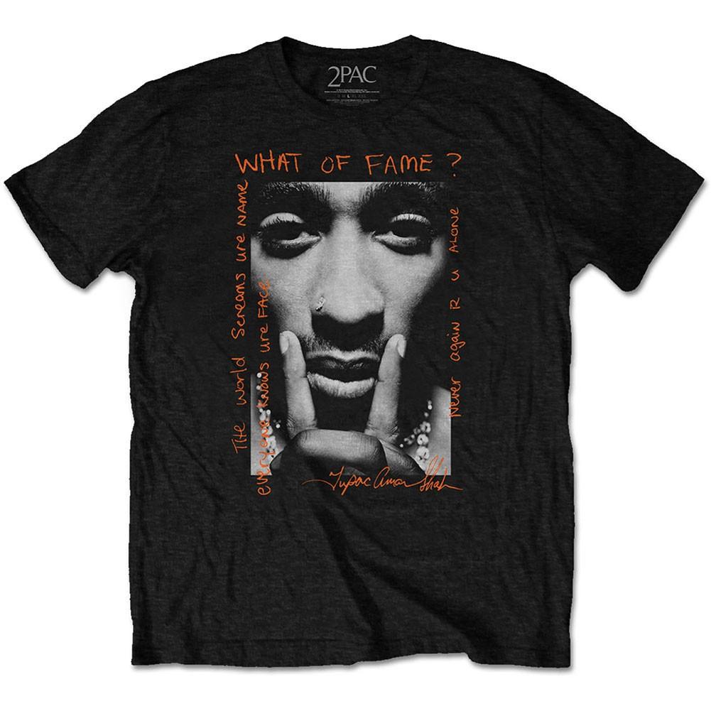 Men s Tupac What Of Fame? Slim Fit T-shirt X-Large Black S