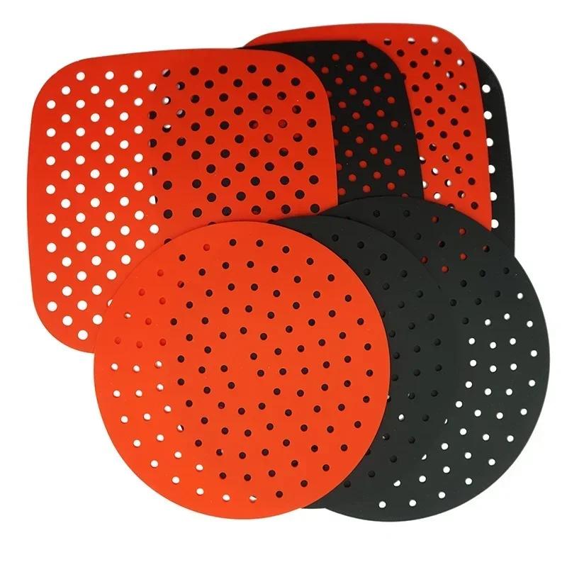 Air Fryer Non-stick Baking Mat Cake Grilled Saucer Silicone Mat Kitchen Accessories Pastry Tools Accessories Bakeware Oil Mats