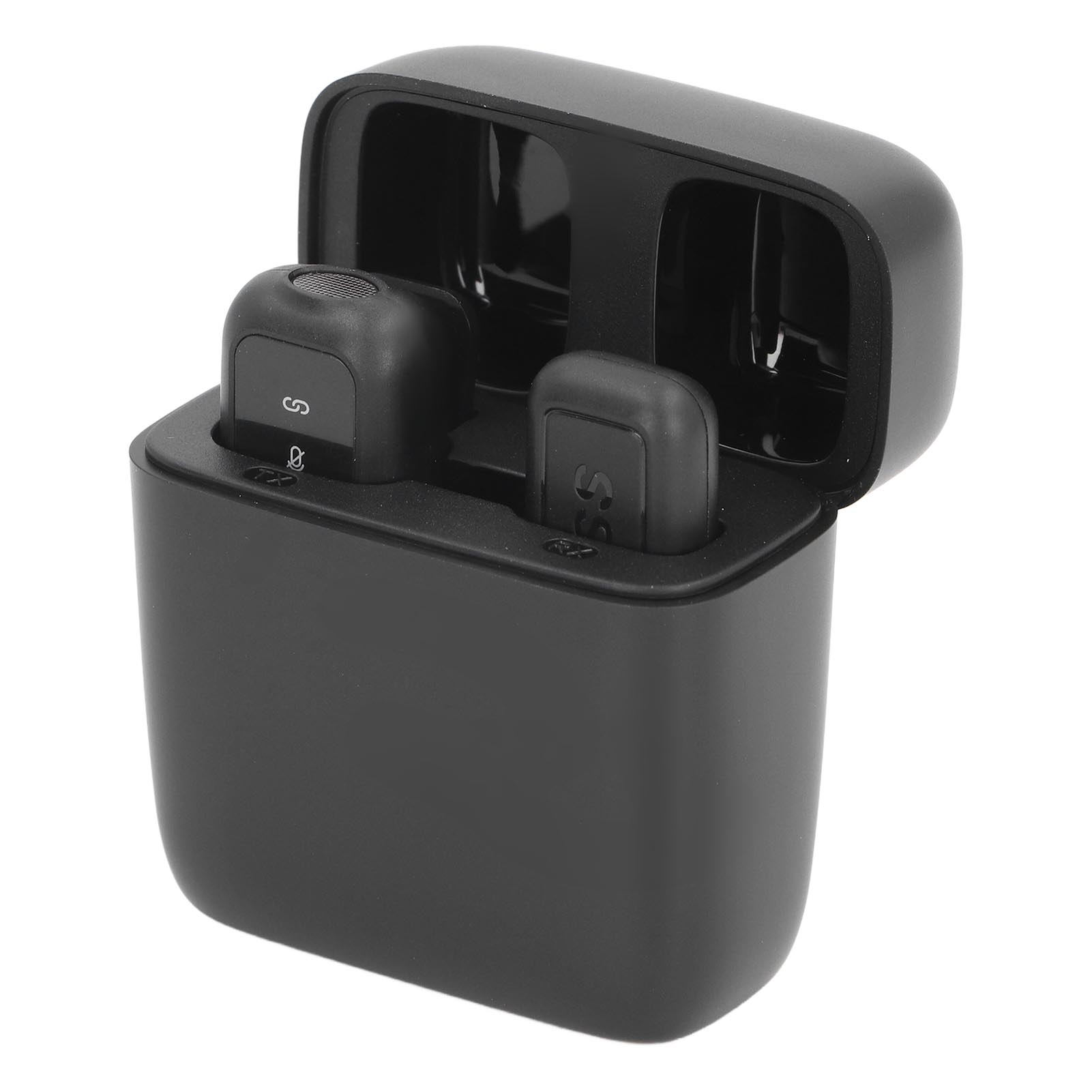 

Беспроводные петличные микрофоны Type C с шумоподавлением, мини-петличный микрофон с клипсой и зарядным кейсом для записи видео в прямом эфире