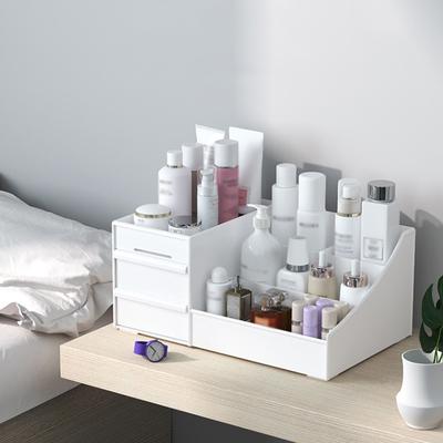 1 stuks Wit Nieuw Lade Make-up Opbergdoos Slaapzaal Afwerking Plastic Plank Cosmetica Huidverzorging Kaptafel Bureau