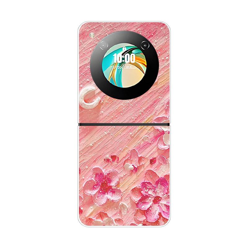 Etui For ZTE Nubia Flip NX724J Modne Malowane Przezroczyste Twarde PC Składane Pokrowiec For ZTE Libero Flip Przezroczyste Etui Funda