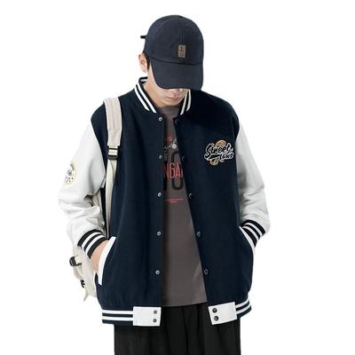 Flying Jacket Jacket Men's Baseball Jacket Cardigan Sweater Round Neck