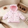 Cartoon Printed Thickened Warm Padded Cotton Coat For Kids Boys And Girls