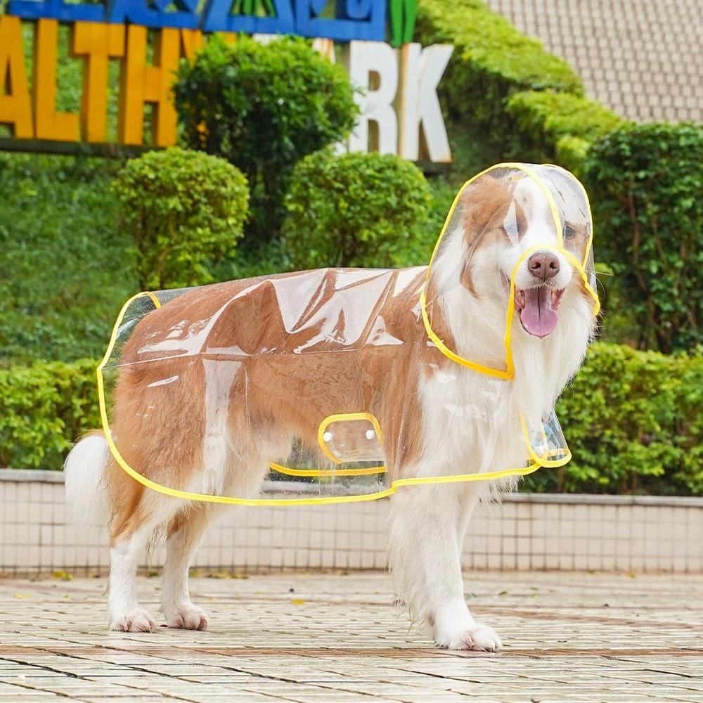 Dog Raincoat Transparent Whole Body Cover Waterproof Soft EVA Dog Walking Artifact on Rainy Days Small Medium-sized Pet Specific