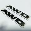 3D Metal Chrome Black Logo AWD Emblem Car Fender Badge Trunk Decal For Cadillac 18XTS CT6 XT5 XT4 AWD Sticker Accessories