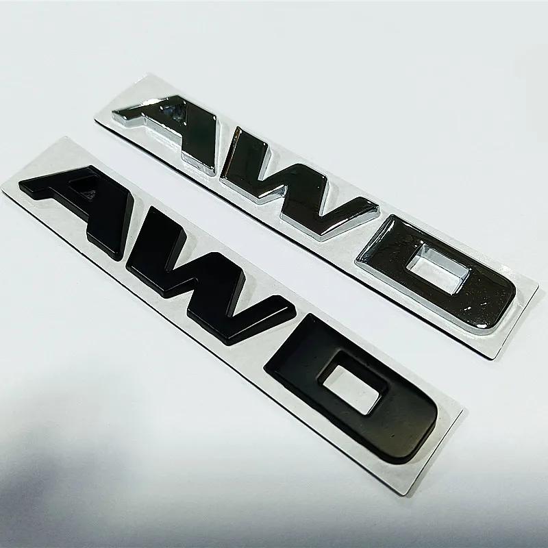 3D Metal Chrome Black Logo AWD Emblem Car Fender Badge Trunk Decal For Cadillac 18XTS CT6 XT5 XT4 AWD Sticker Accessories