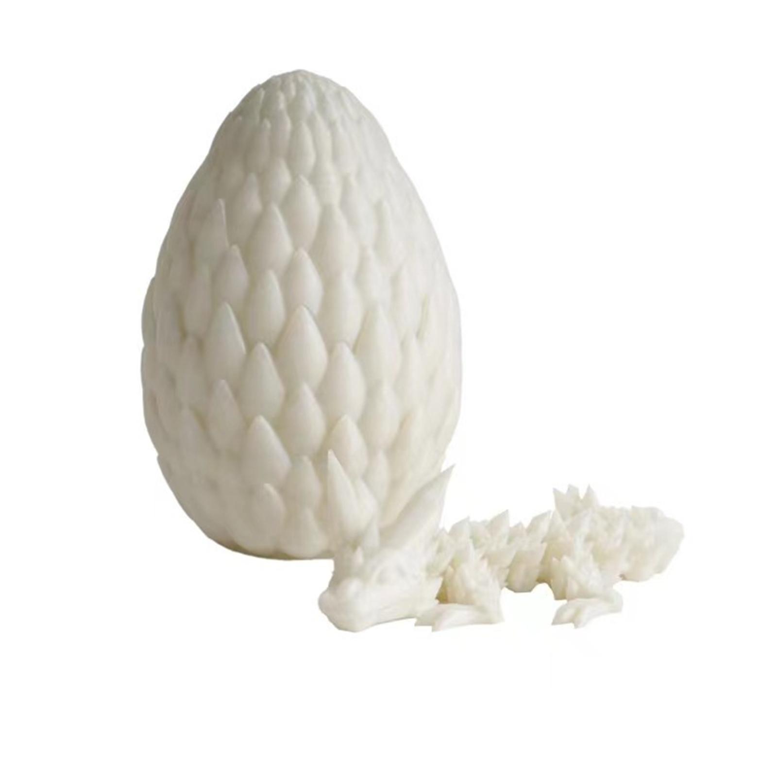 

3D-печатный летающий дракон в яйце - светящееся яйцо-сюрприз с гибким крылатым драконом внутри, таинственная красивая игрушка, подарок на день рождения, украшение стола One Size