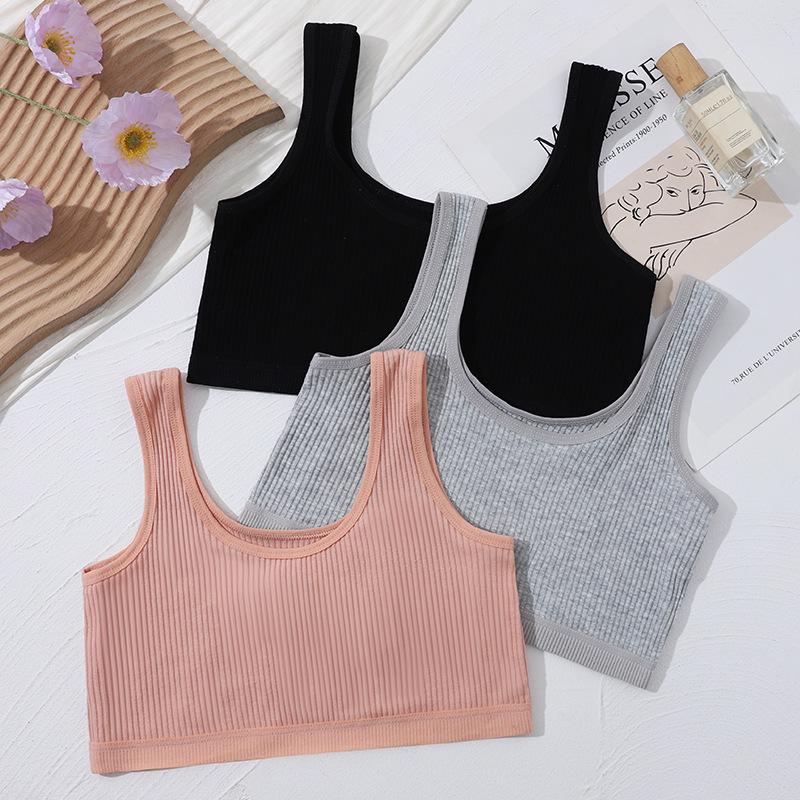 Teenager Mädchen Einfarbig Baumwolle Bralette Tanktop - Pubertät Trainings-BH