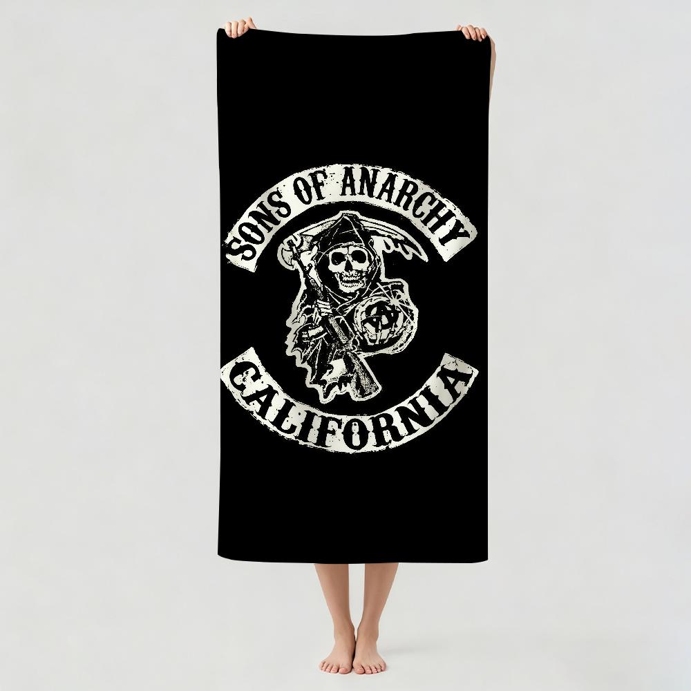 Crime TV series S-Sons of A-Anarchy Towel Drying Bath Towel Applicable To Light Swimming Camping Yoga Beach Out
