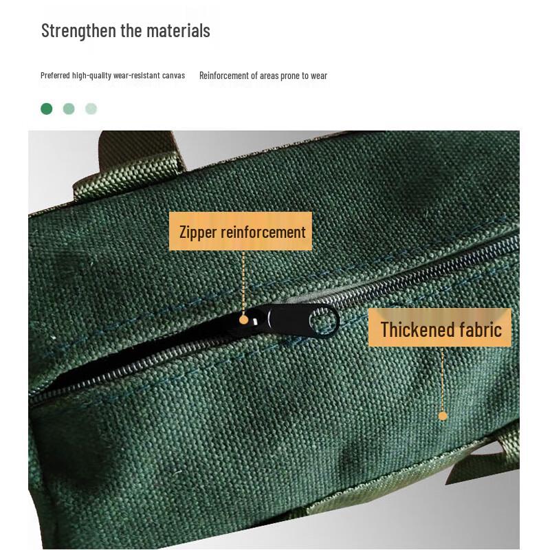 Heavy-Duty Canvas Round Tool Storage Bag