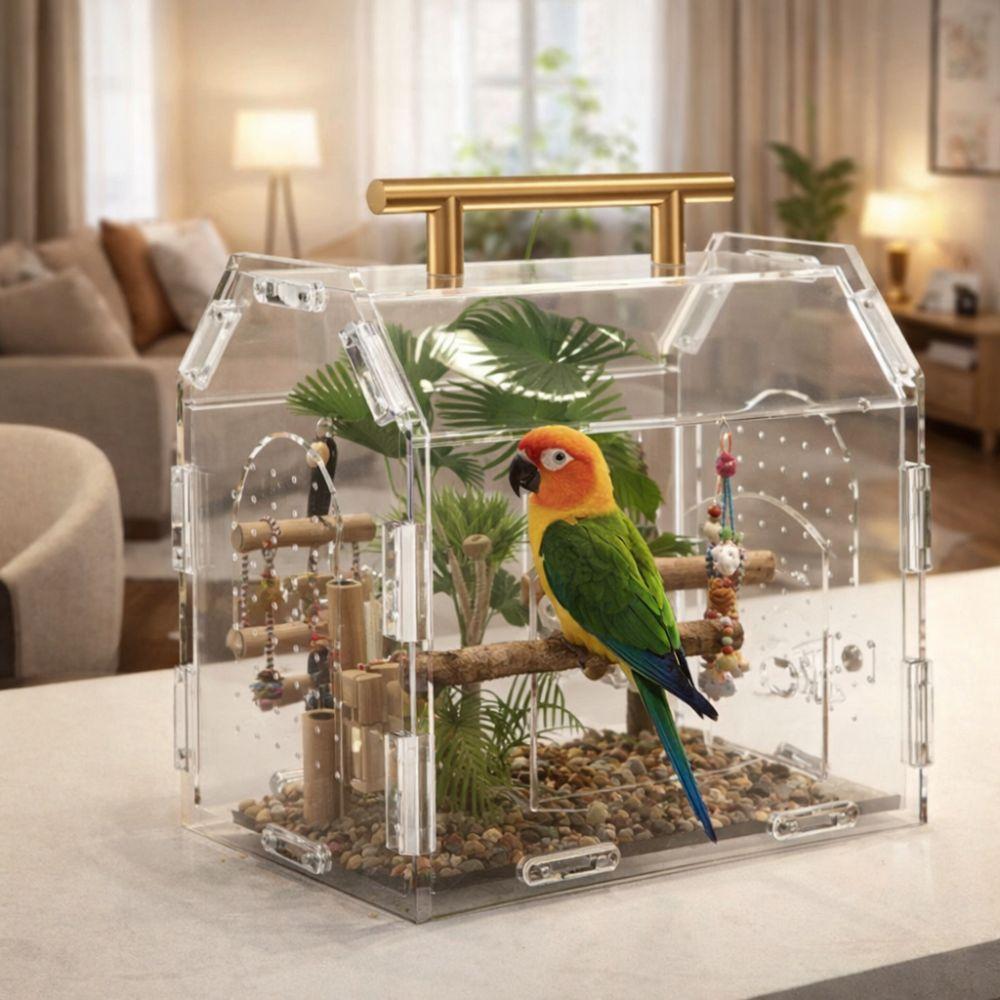 Magnetic Snap Closure Reptile Breeding Box Acrylic Spider Observation Box  Observation