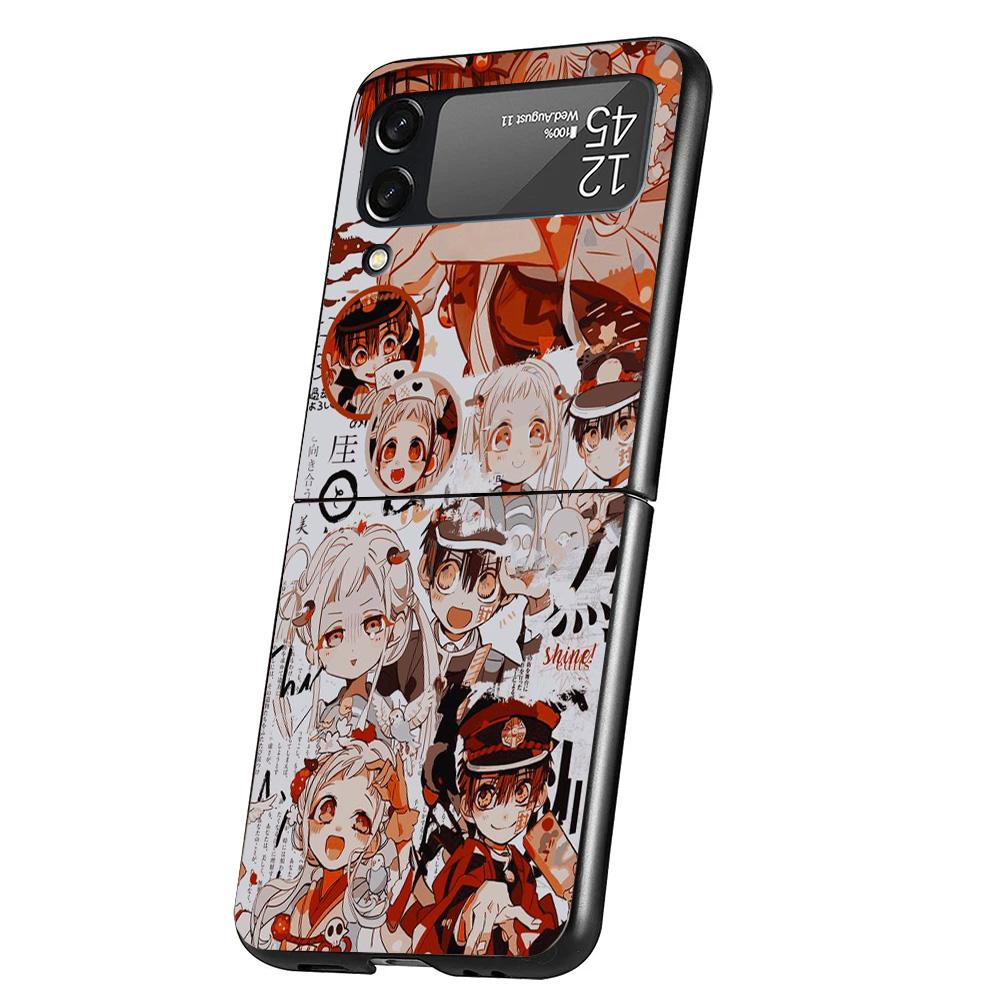 Anime Toilet Bound Hanako Kun Cover Phone Case For Samsung Galaxy Z Flip 7 6 5 4 3 5G Flip7 Flip6 Flip5 Flip4 Flip3 Black Fundas