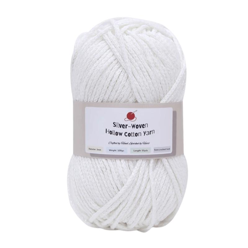 Hollow Craft Yarn for Crochet Hat and Handmade Bags, Flexible Knitting Yarn Roll for DIY Handbags and Weaving Project