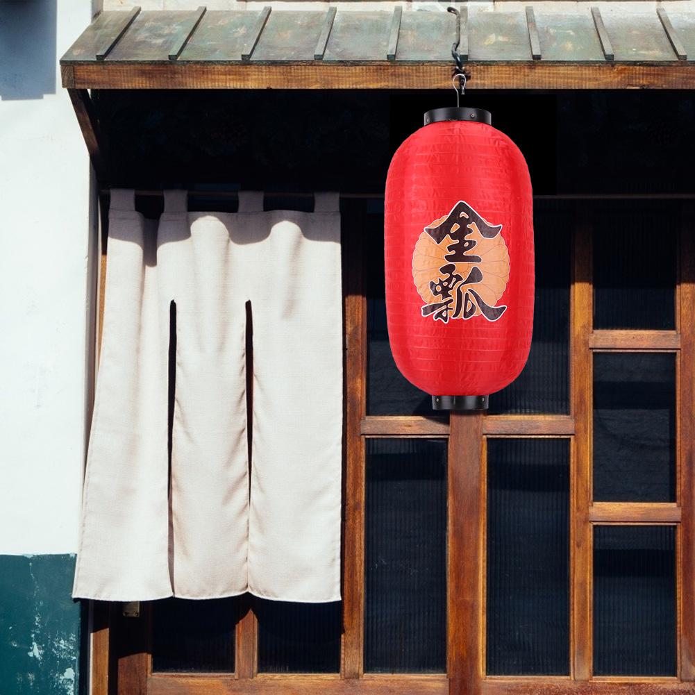 Cloth Fabric Japanese Style Decoration Lantern 10in/25cm Spray Painting Festival Ornament Lantern Hanging Restaurant Decor Lamp