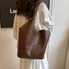 Large Capacity Handbags For Women  New Retro Versatile Commuting Tote Bag Simple Solid Color Versatile One Shoulder Bags
