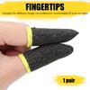 2pcs Finger Thumb Sleeve Gloves Sweat Proof Sensitive Gaming Finger Sleeve Non-Scratch Breathable Knitted for PUBG Mobile