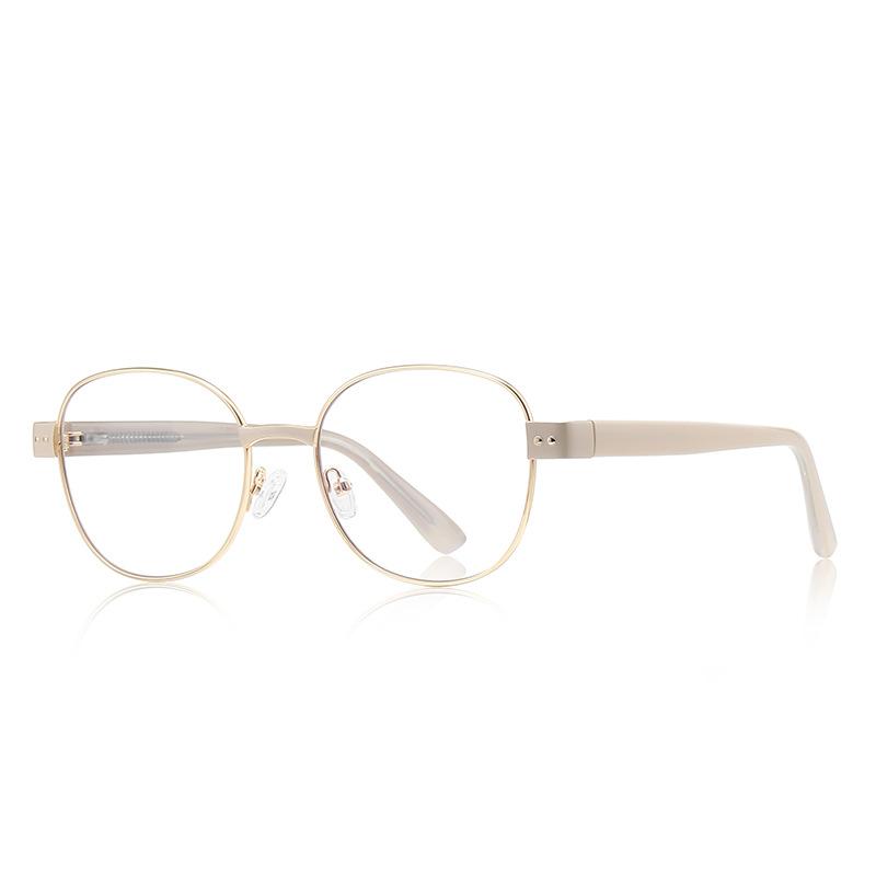 Fashion Metal Frame Myopia Glasses Anti-blue Light Fashion Women's Eyeglasses Simple Design Minus Diopter Prescription 0 To -6.0