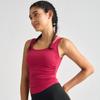 Yoga Clothes Women's Beautiful Back Fitness Clothes Sports Outdoor U-shaped Side Pleated Yoga Vest Top Yoga Clothes Women
