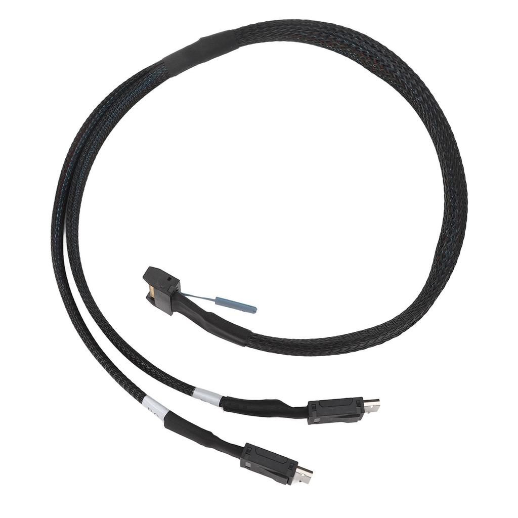 8i to Oculink SFF 8611 4i Cable PCIe 5.0 32GT s for MCIO X8 to 2 SFF 8611 Cord for Server Data Center 19.7in