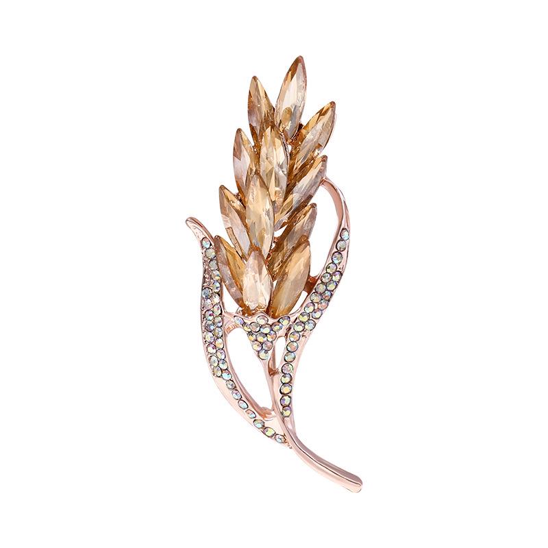 Sophisticated Wheat Ear Brooch for Women – Elegant Large Pin Accessory