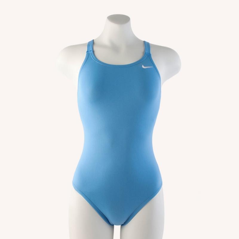 Nike Women Anser Solid Fastback Swimsuit Nessa001 Bright Ceramic
