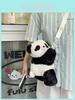 Panda Plush Bag For Girls Soft Faux Fur Cartoon Cute Handbag Casual Daily Use