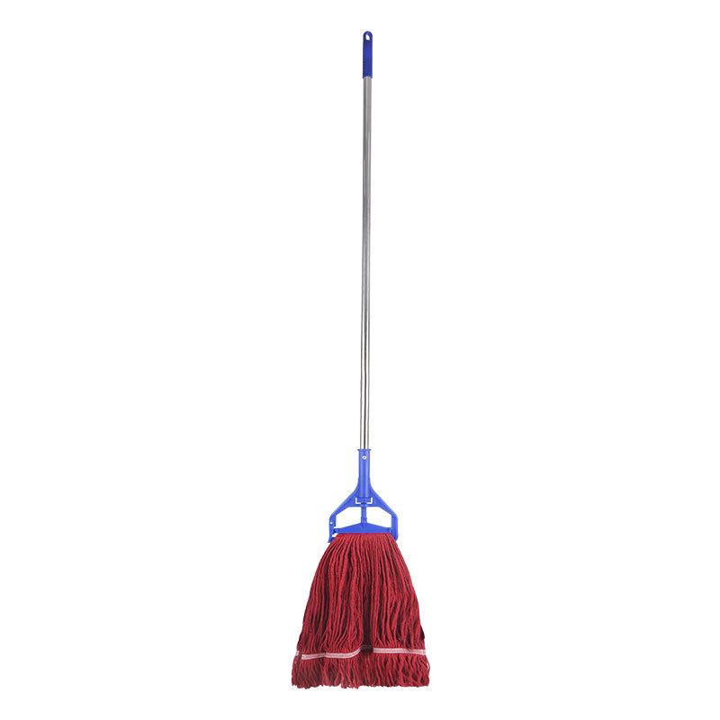 Four-Color Cotton Yarn Wax Mop with Replaceable Stainless Steel Threaded Clip Head