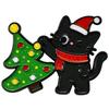 Bag Decorative Pins Christmas Cartoon Cat Enamel Brooch, Kitten Badge Pin for Backpack Accessories Men Women, Sweater Cardigan Coat Dress Jewelry