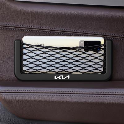 For Morning Picanto Ray Sorento XCeed Soul Cerato Venga C Car Mesh Storage Bag Magic Sticker Fixed Interior Organizer Pocket