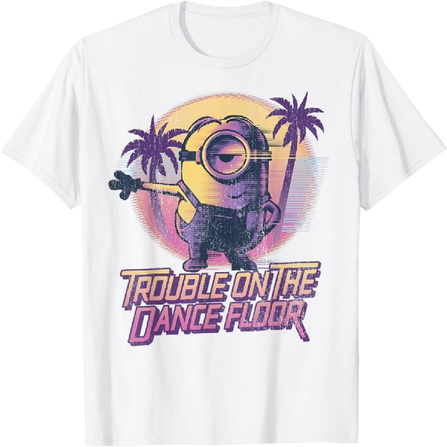 

Despicable Me Minions Tropical Dance Trouble Graphic T-Shirt T-Shirt XXXXXL білий