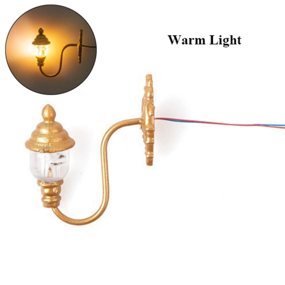 ABS Metal Material Dollhouse Wall Lamp 1.7*1.8cm/2.2*2.7cm Garden Yard Led Light