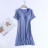 Modal With Chest Pads, Short-Sleeved Nightdresses, Pajamas, No Bras, Thin Plus-Size Ruffled Dresses, Women'S Summer Loungewear