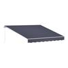 Manual Retractable Awning, 400 X 300 Cm Outdoor Patio Awning Retractable Sun Shade, Patio Door Window Water-Resistant Polyester Sunshade Shelter with