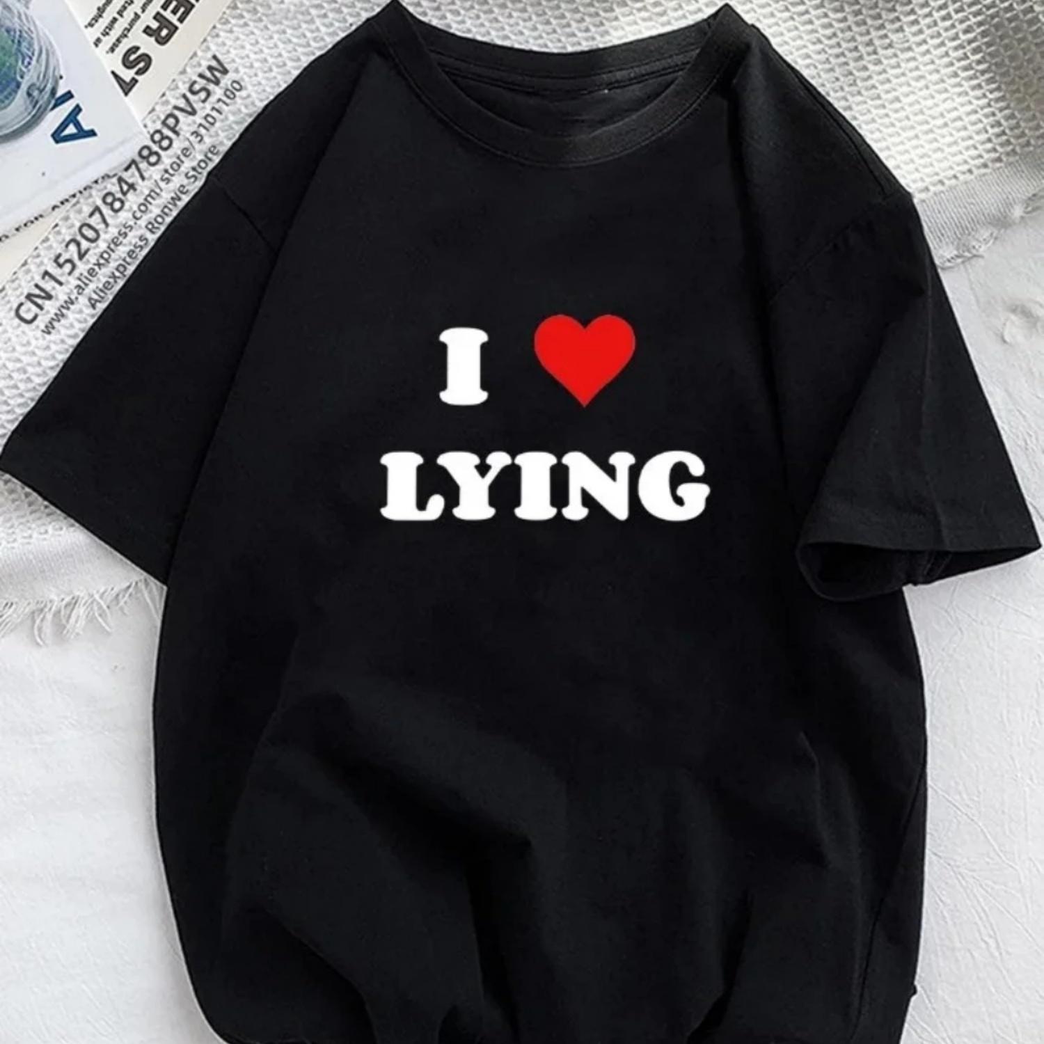 I Love Emo Boys Print T-Shirt Casual Short Sleeve Summer s Clothing Durable Oversize Casual T-shirt Daily Streetwear S чёрный