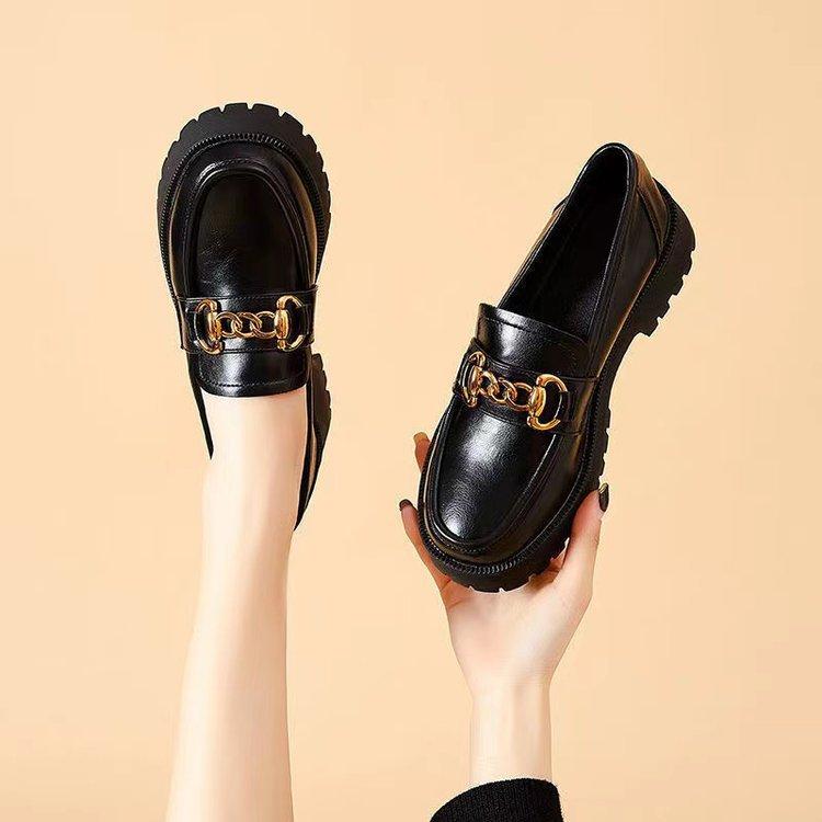 Small leather shoes women's 2025 new spring Korean version jk low-top women's shoes loafers British style platform versatile single shoes women