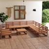 Day and Night - Day and Night Garden Furniture 10 Pieces Honey Brown Solid Pine Wood