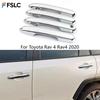 For Toyota RAV4 Door Handle Decorative Shell Cover Trim 4pcs Car Exterior Protection Styling Accessories Black