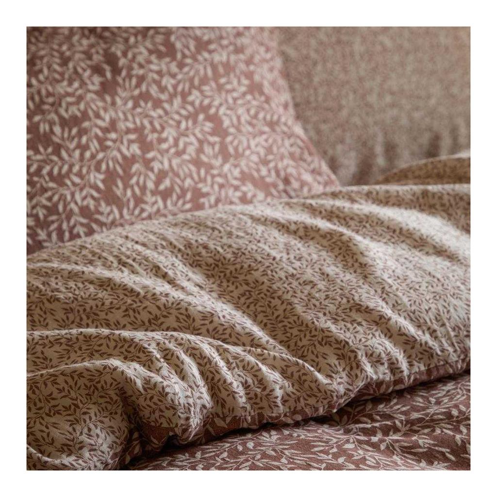 Yard Perrie Leaf Muslin Reversible Cotton Duvet Cover Set