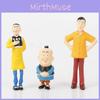 Nostalgic Old Master Q Toy Model Figurine Set With Three Colorful Pvc Characters