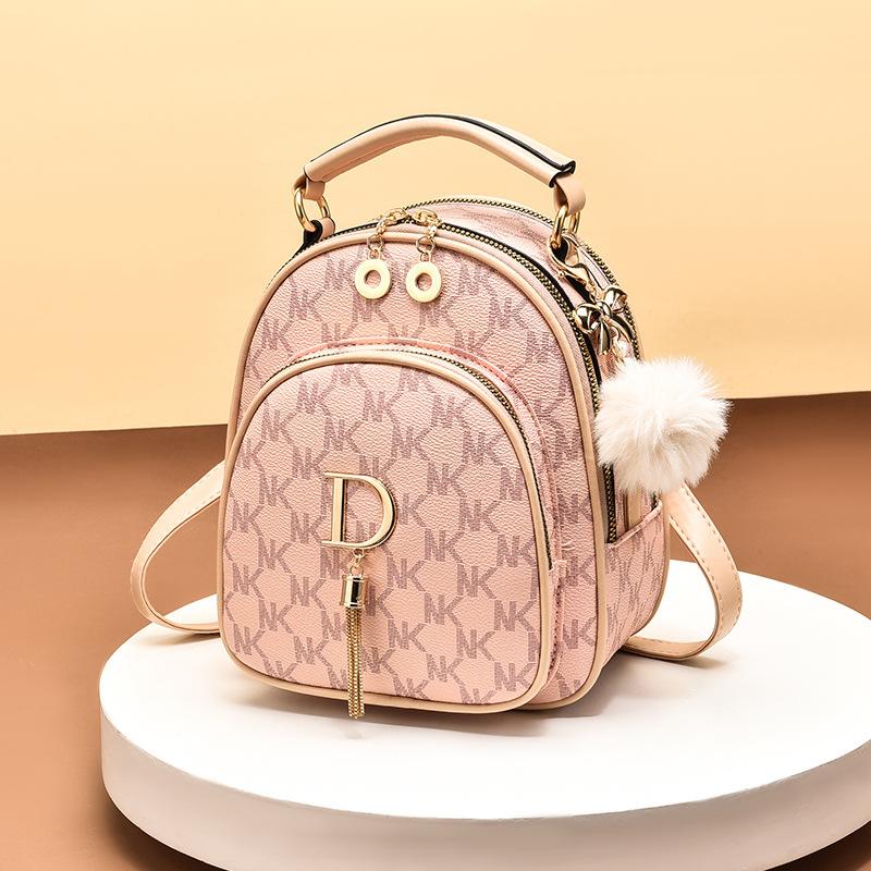 2025 new textured backpack women's large-capacity bag women's summer simple messenger bag fashion small bag women
