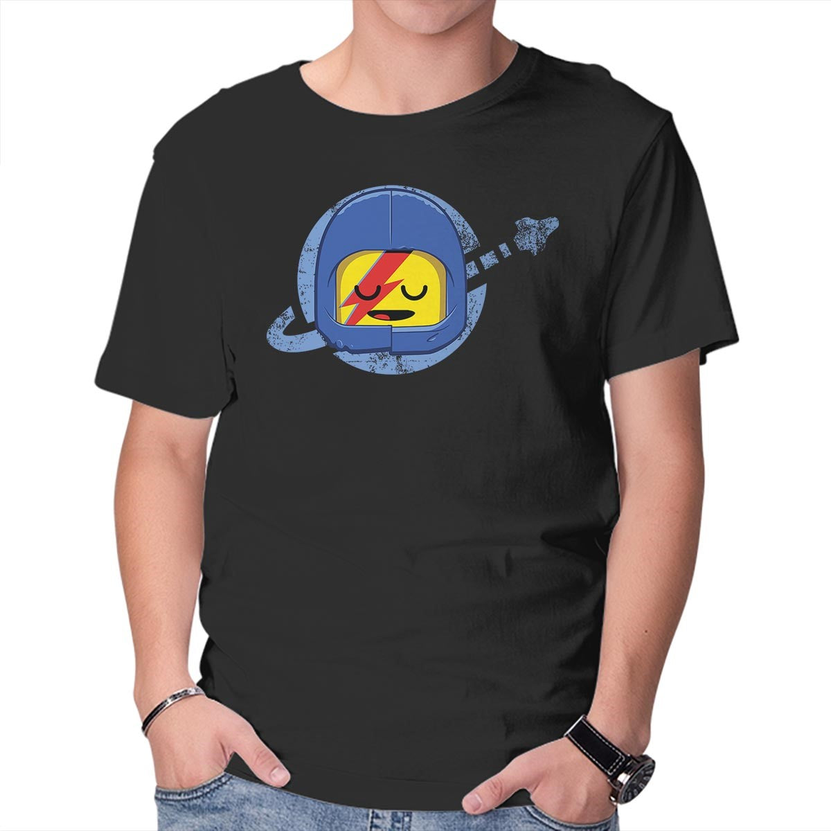 Unisex Crew Neck T-Shirt Benny Stardust Graphic Short Sleeve Casual Tee L